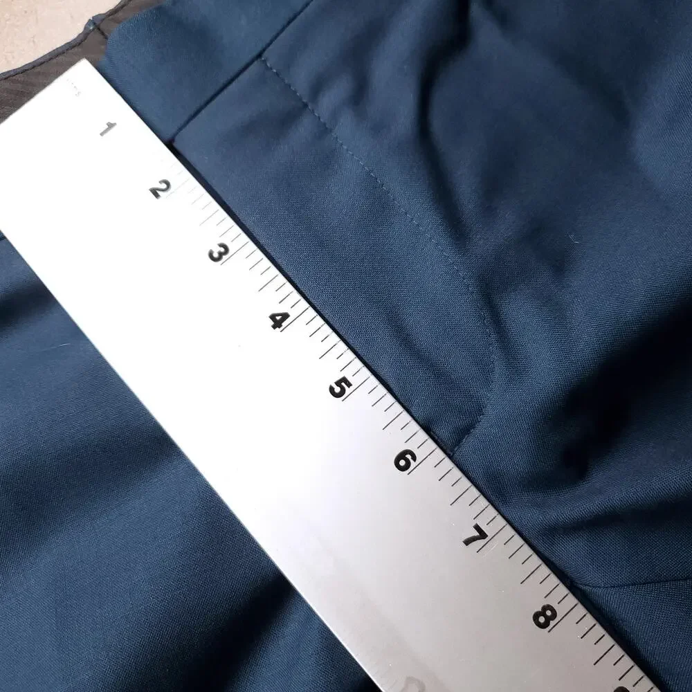 Indochino Made to Measure Slim Dress Pants Men 29x30 Teal‎ Tailored Officecore